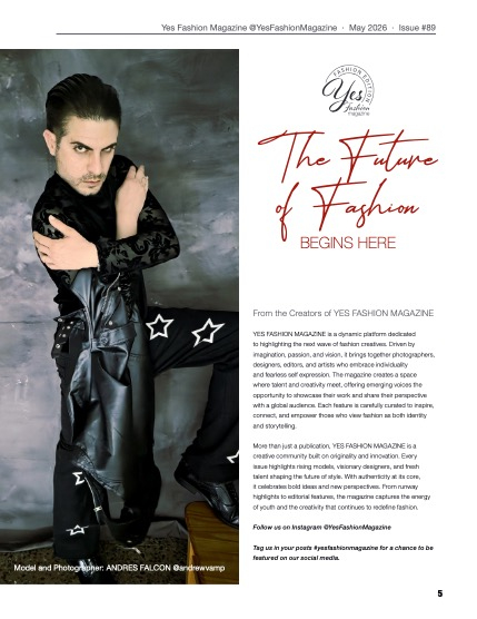Yes Fashion Magazine, Issue #89, May 2026, Fashion Edition, page 5