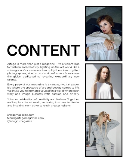 ARTEGO MAGAZINE - PORTRAIT SEPTEMBER ISSUE 1057, page 2