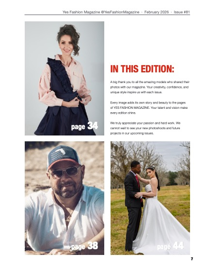 Yes Fashion Magazine, Issue #81, February 2026, Fashion Edition, page 7