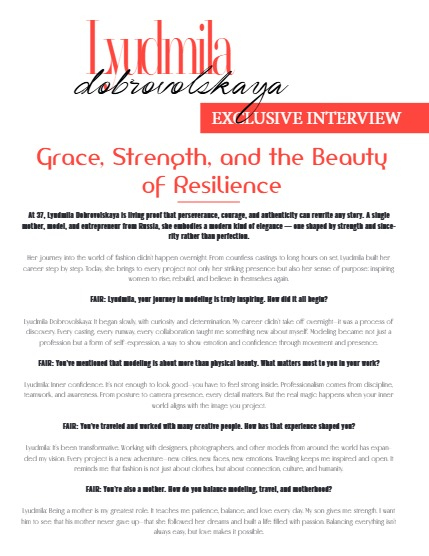 FAIR Magazine | The September Portrait Edition | Vol.1 | 2025, page 7