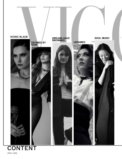 VIGOUR MAGAZINE The Black And White | April 2026 | Issue 01, page 2