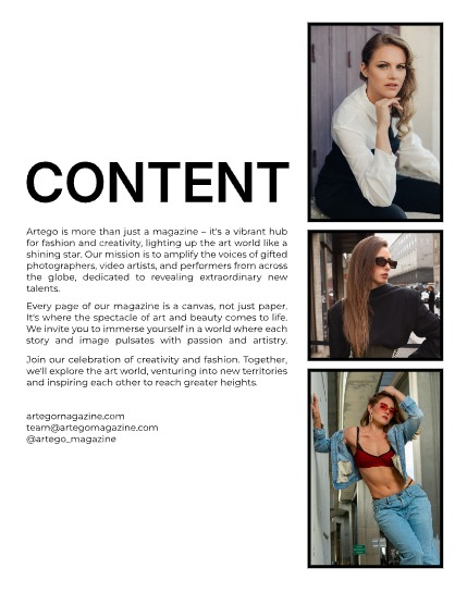 ARTEGO MAGAZINE - PORTRAIT OCTOBER ISSUE 1100, page 2