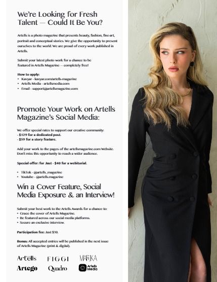 Артеллс, журнал. Портрет, октябрь, выпуск 4325 (ARTELLS MAGAZINE - PORTRAIT OCTOBER (Vol 4325)), page 3
