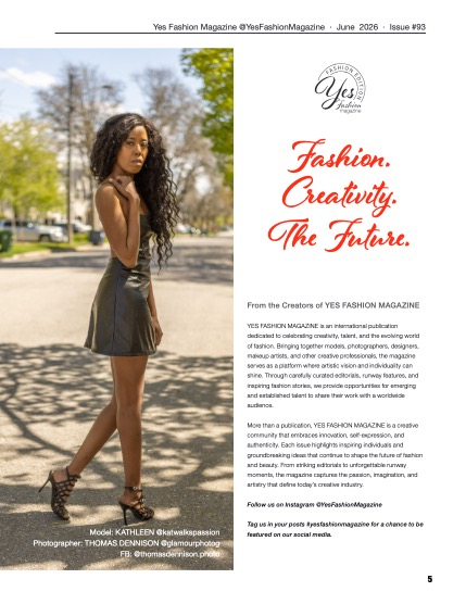 Yes Fashion Magazine, Issue #93, June 2026, Fashion Edition, page 5