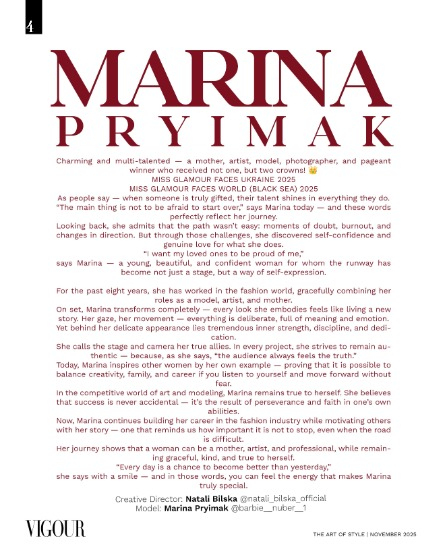 VIGOUR MAGAZINE The Art of Style | November 2025 | Issue 02, page 4