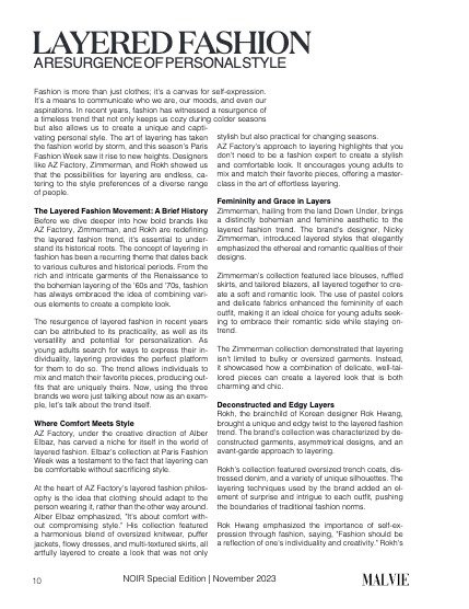 MALVIE NOIR Spécial Édition Vol. 106 November 2023, page 10