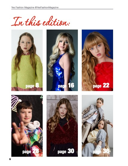 Yes Fashion Magazine, Issue #87, Kids & Teens Edition, April 2026, page 6