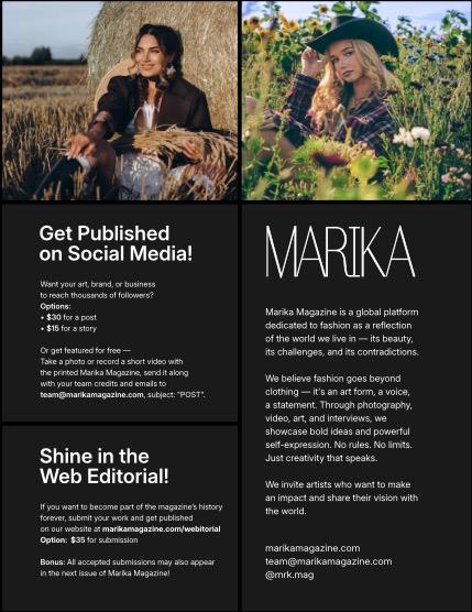MARIKA MAGAZINE PORTRAIT (ISSUE 5923 - SEPTEMBER), page 2