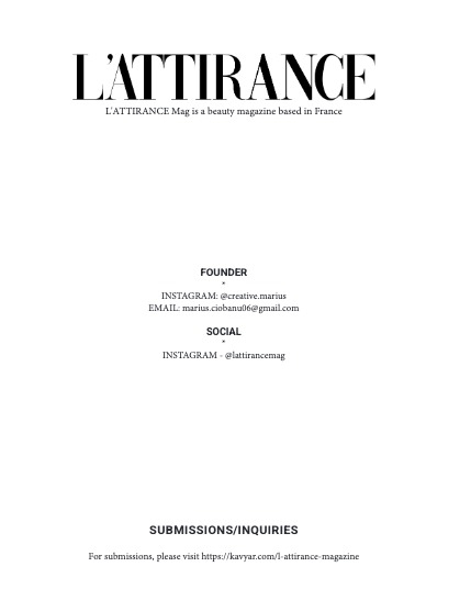 L'ATTIRANCE MAIN ISSUE 45 October 2025, page 2