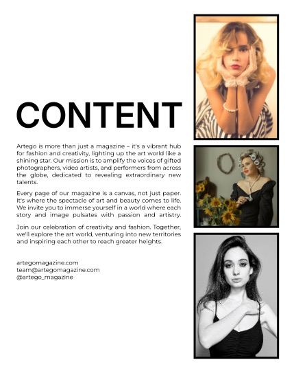 ARTEGO MAGAZINE - PORTRAIT JANUARY ISSUE 1204, page 2