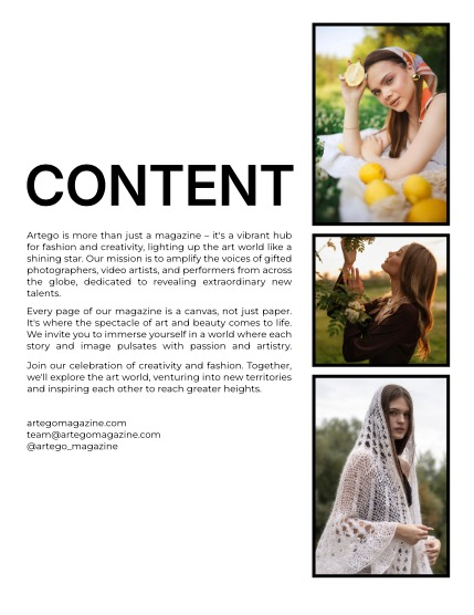 ARTEGO MAGAZINE - PORTRAIT AUGUST ISSUE 1018, page 2