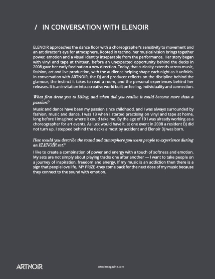 ARTNOIR Issue 23 vol 2, October 2026, page 8