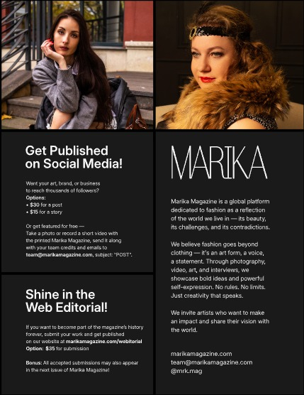 MARIKA MAGAZINE PORTRAIT (ISSUE 6054 - NOVEMBER), page 2
