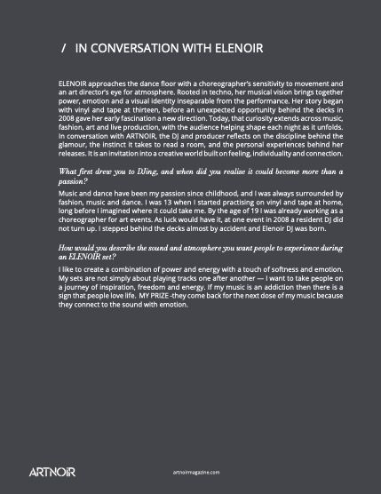 Артнуар, журнал. Октябрь 2026, выпуск 23 (ARTNOIR Issue 23 vol 1, October 2026), page 8