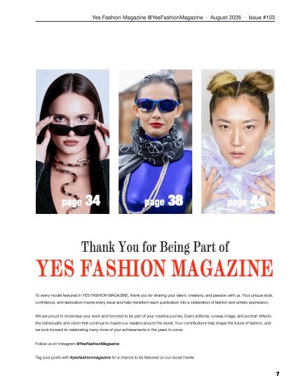Йес Фэшн, журнал. Красота, август 2026, выпуск 103 (Yes Fashion Magazine, Issue #103, August 2026, Beauty Edition), page 7