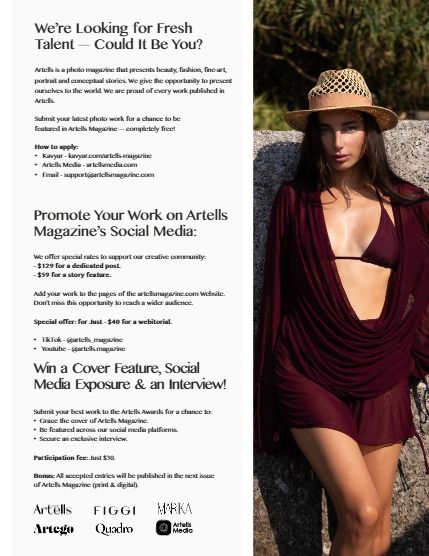 Артеллс, журнал. Портрет, август, выпуск 4232 (ARTELLS MAGAZINE - PORTRAIT AUGUST (Vol 4232)), page 3