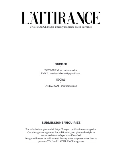 L'ATTIRANCE MAIN ISSUE 36 September 2024, page 2