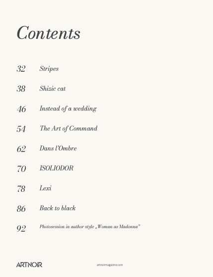 ARTNOIR Issue 23 vol 1, October 2026, page 4