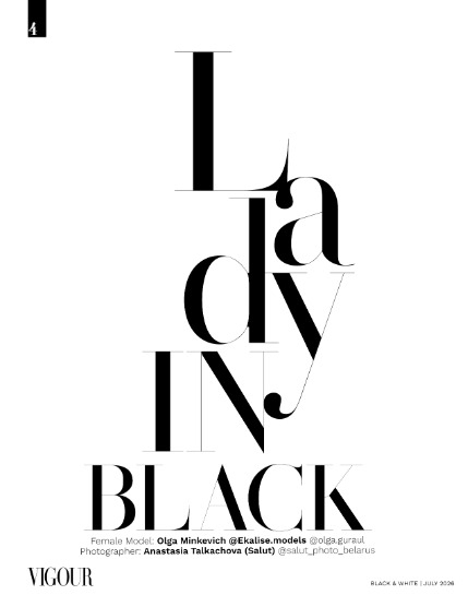 VIGOUR MAGAZINE The Black And White | July 2026 | Issue 01, page 4