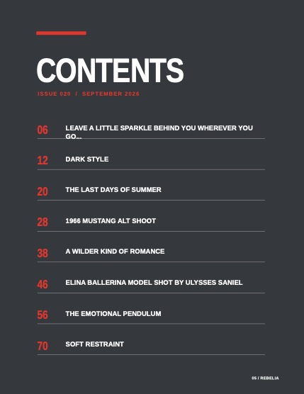 Rebelia Issue 20, September 2026, page 5