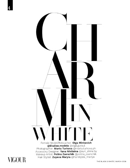 VIGOUR MAGAZINE The Black And White | March 2026 | Issue 01, page 4