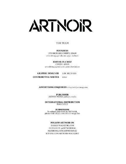 ARTNOIR Issue 19, September 2026, page 7