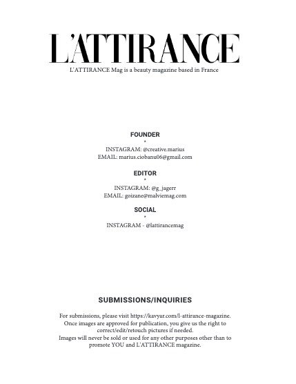 L'ATTIRANCE MEN'S Edition Vol 03 November 2023, page 2