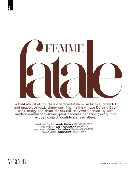 VIGOUR MAGAZINE Fashion & Beauty | July 2025 | Issue 12, page 4