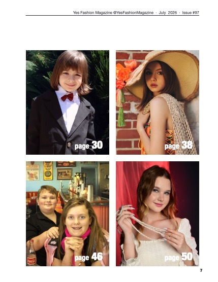 Yes Fashion Magazine, Issue #97, July 2026, Kids Teens Edition, page 7
