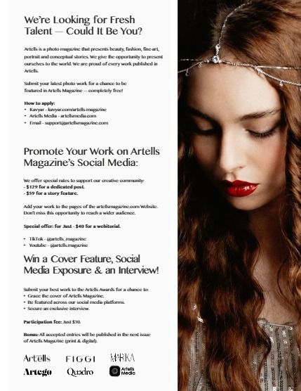 Артеллс, журнал. Портрет, август, выпуск 4233 (ARTELLS MAGAZINE - PORTRAIT AUGUST (Vol 4233)), page 3