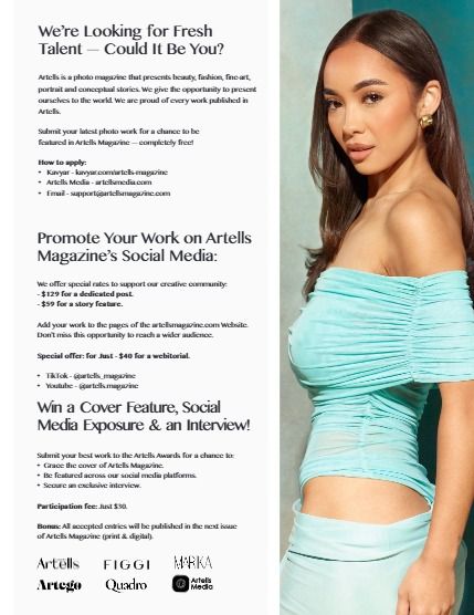 Артеллс, журнал. Портрет, август, выпуск 4242 (ARTELLS MAGAZINE - PORTRAIT AUGUST (Vol 4242)), page 3