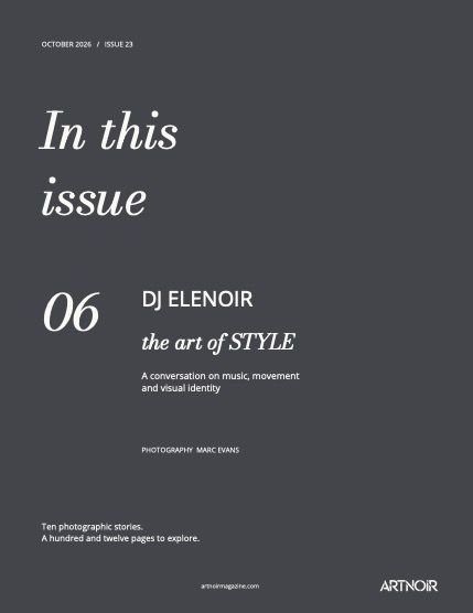 Артнуар, журнал. Октябрь 2026, выпуск 23 (ARTNOIR Issue 23 vol 1, October 2026), page 3